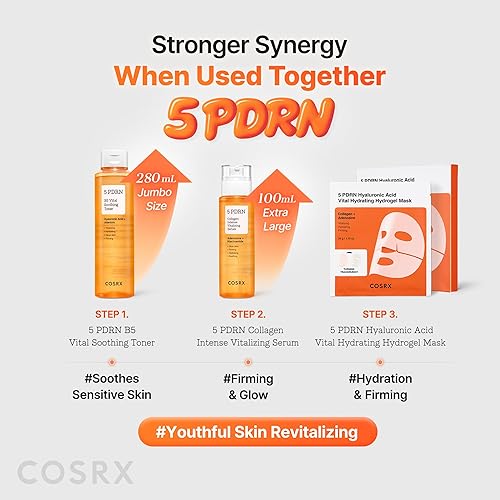 Miniatura 8 de COSRX 5 PDRN B5 Vital Toner Suavizante - Tónico coreano para rejuvenecer y calmar la piel con ADN de salmón, centella, lactobacilos PDRN y pantenol,