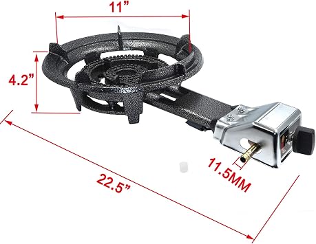 SMT- Camping Portable Propane Gas Burner Stove Jumbo Super Supergas Camp Tailgating 32,000 BTU [P/N:ET-COOK004-31A-IRONCAST]