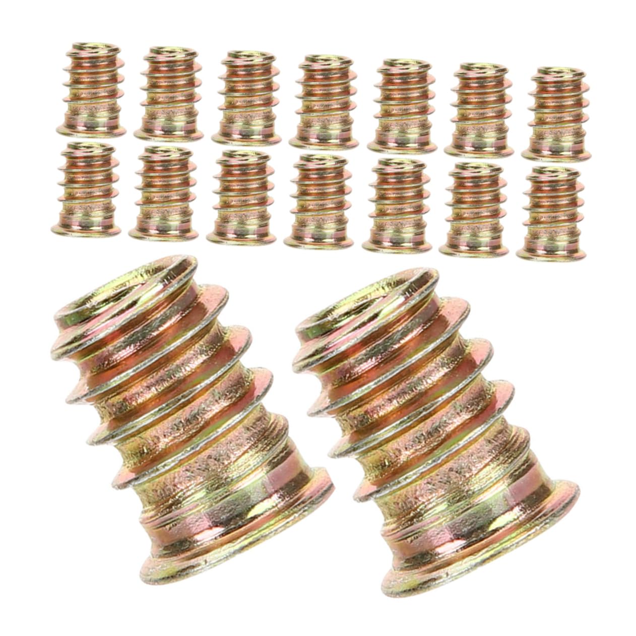 ERINGOGO 40pcs Threaded Inserts for Wood Furniture Fasteners Easy Installation Embedment Nuts for DIY Projects and Woodworking Tasks