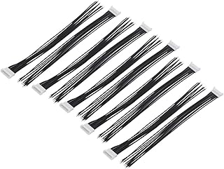 Aexit 10Pcs 150mm Computer Length 1.25mm Pitch Male CKM 10Terminals Connector Extension Cables Cable Black