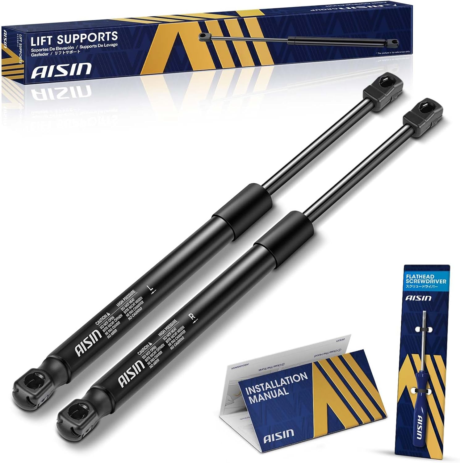 AISIN AFTERMARKET GASN-00924 Rear Tailgate Lift Supports Shock Struts - Compatible with Infiniti FX35 FX45 2003-2008 - Set of 2