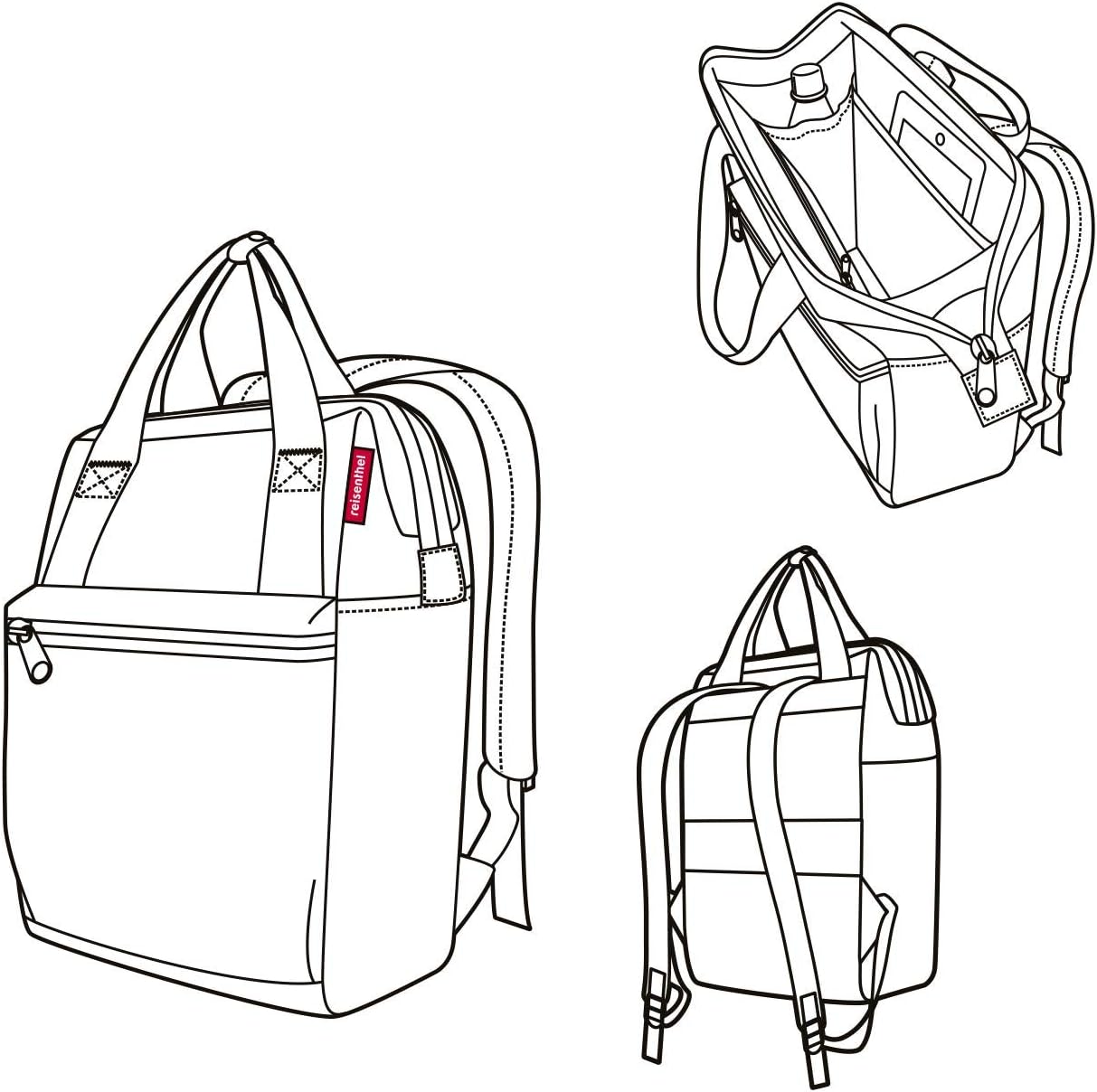 reisenthel Allrounder R Backpack, Secure Zipper, Two-Way Carry Handles, Iso Navy