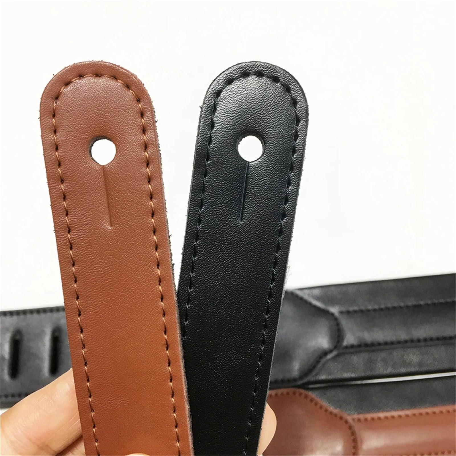 Correa para guitarra, Correa de guitarra de cuero PU ajustable 138-150cm for bajo eléctrico acústico negro marrón