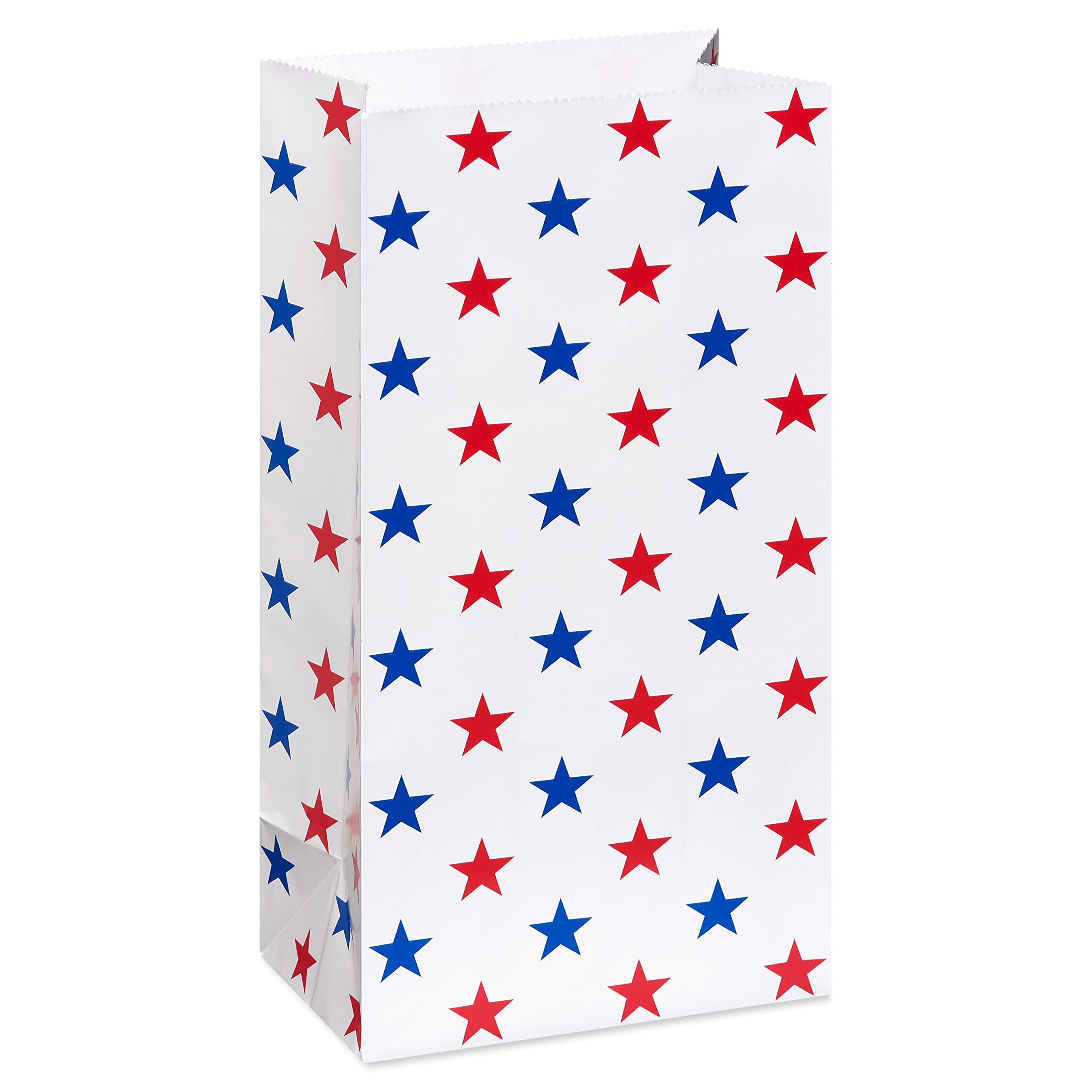 American Greetings Patriotische Geschenktüten – 12 Stück, Rot-weiß-blau, Mittelgroß, Für Feiertage