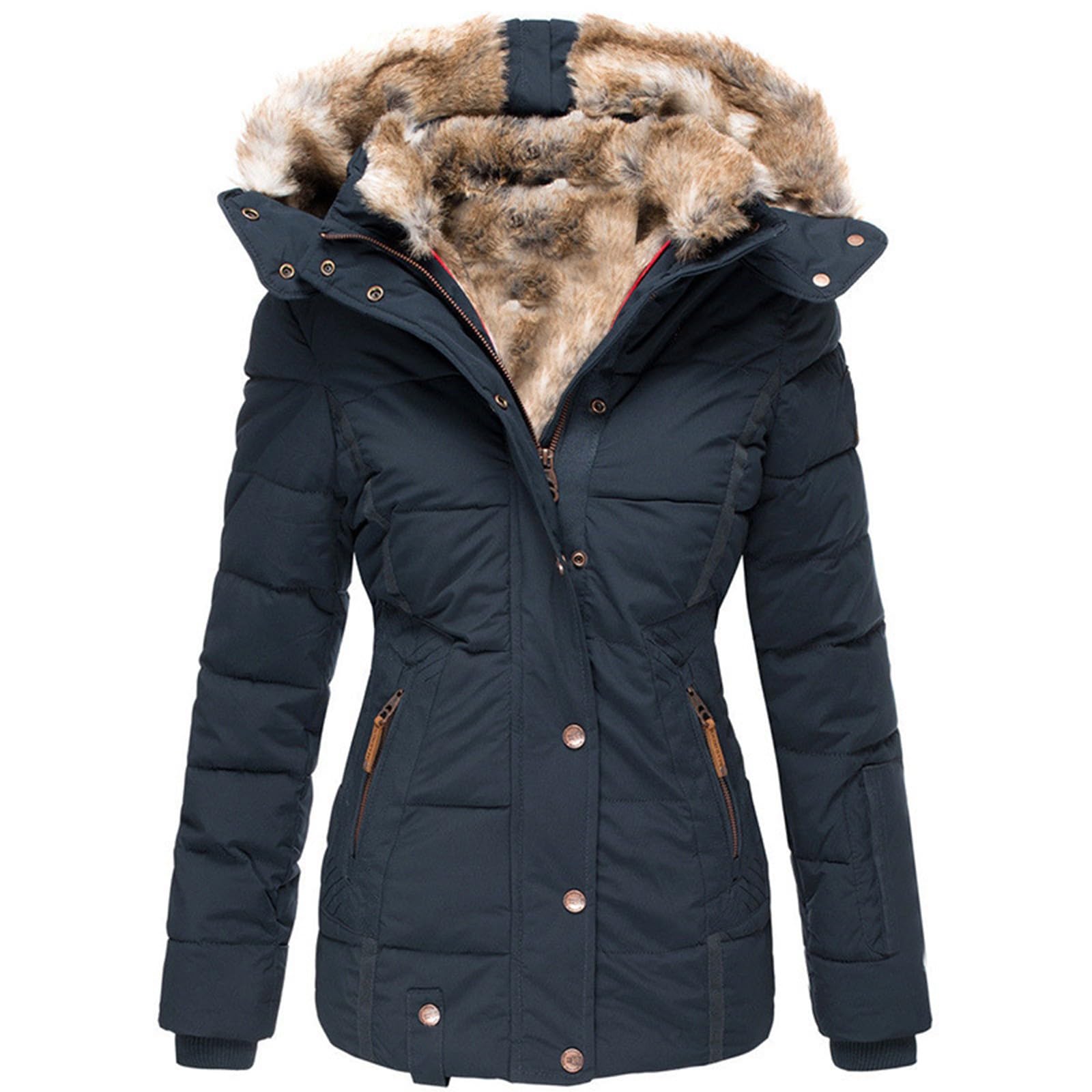 Dames Gewatteerde Lange Jas Met Capuchon - Warme Winterjas Lichtgewicht Stijlvolle Bovenkleding Voor Koude Dagen