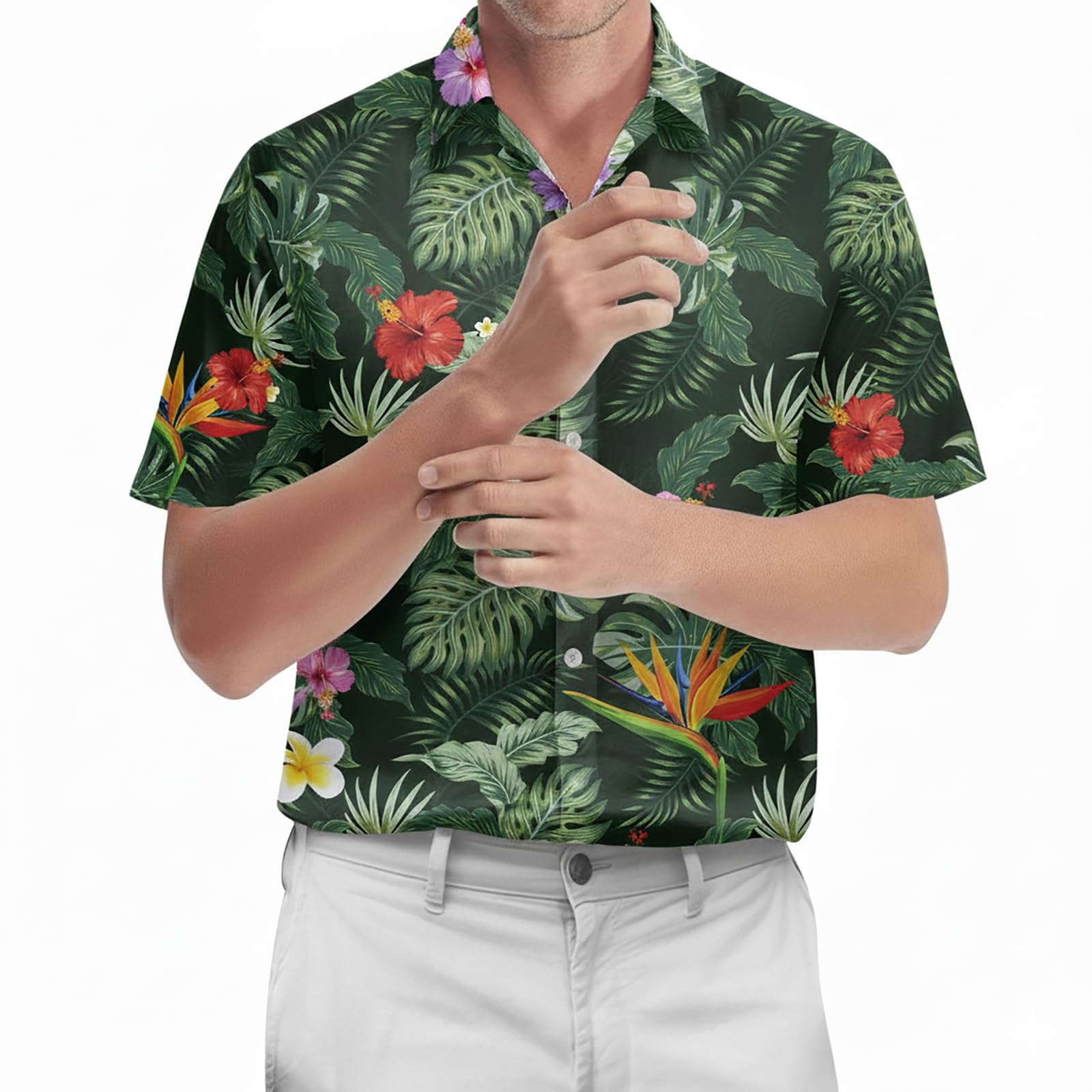 99TIMORO Funny Film Summer Button Down Shirt Men Short Sleeve Top