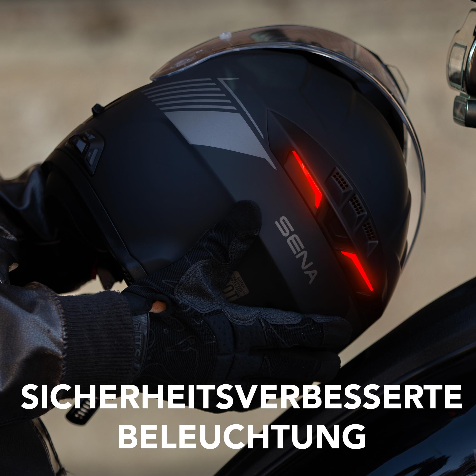 Sena Specter Modularer Smart-Kommunikations-Motorradhelm mit Mesh-Intercom, Sound by Harman Kardon (2. Generation), Dupont Kevlar-Schale