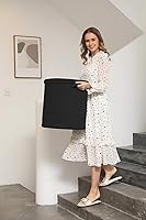 Vista 2 de Cesta de almacenamiento extra grande de 16" x 16" x 18" con tapa, cestas de almacenamiento de cuerda de algodón, canasta de lavandería, contenedor