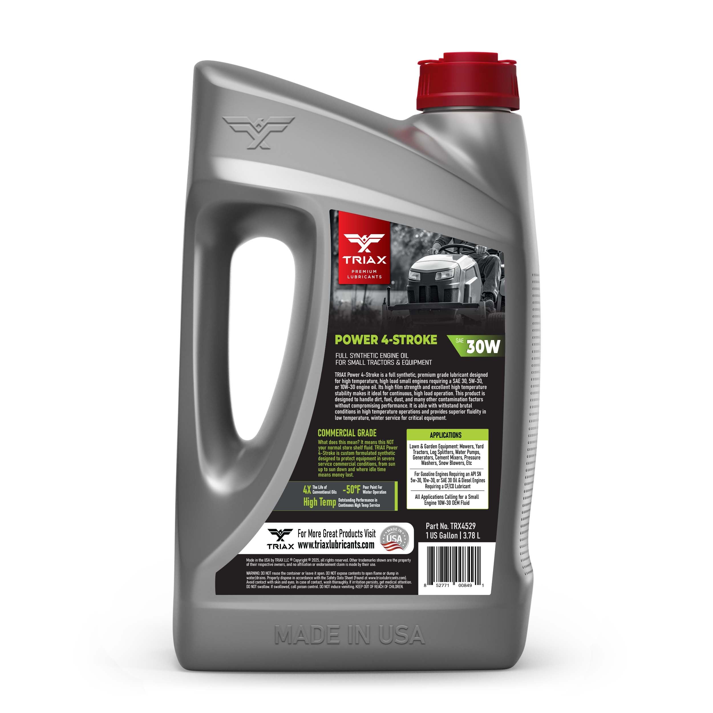 Amazon.com: TRIAX Power 4-Stroke SAE 30W Full Synthetic 4 Cycle
