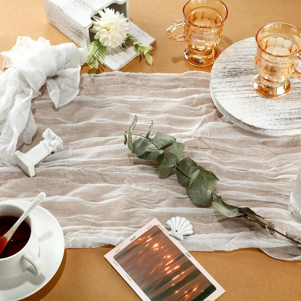 RIDAEX 100PCS Cheesecloth Napkin Gauze Table Placemats Party Christmas Wedding Decoration Dinner Retro Napkins