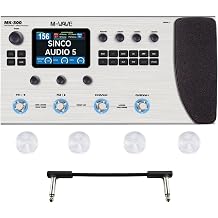 M-VAVE MK-300 Silver Guitar Multi Effects Pedal Multi Effects Processor with Amp Modeler Expression Pedal Multi Effects Processor Ann Modeling Guitar Processor with Footswitch Topper