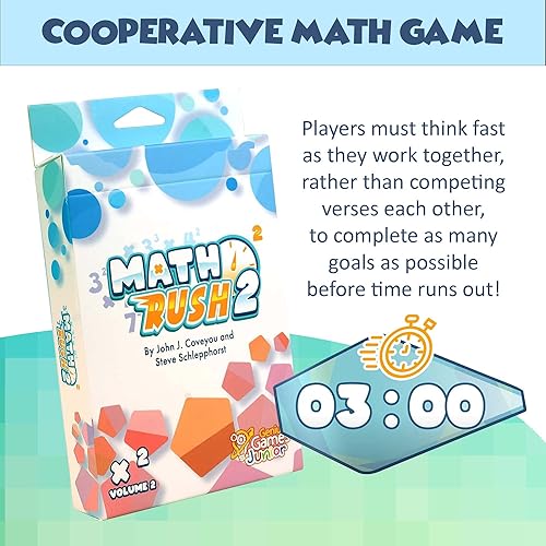 Miniatura 18 de Math Rush: Sumación y resta (Volumen 1) - Un juego cooperativo de cartas flash de matemáticas basado en el tiempo para niños de 8 a 12 años
