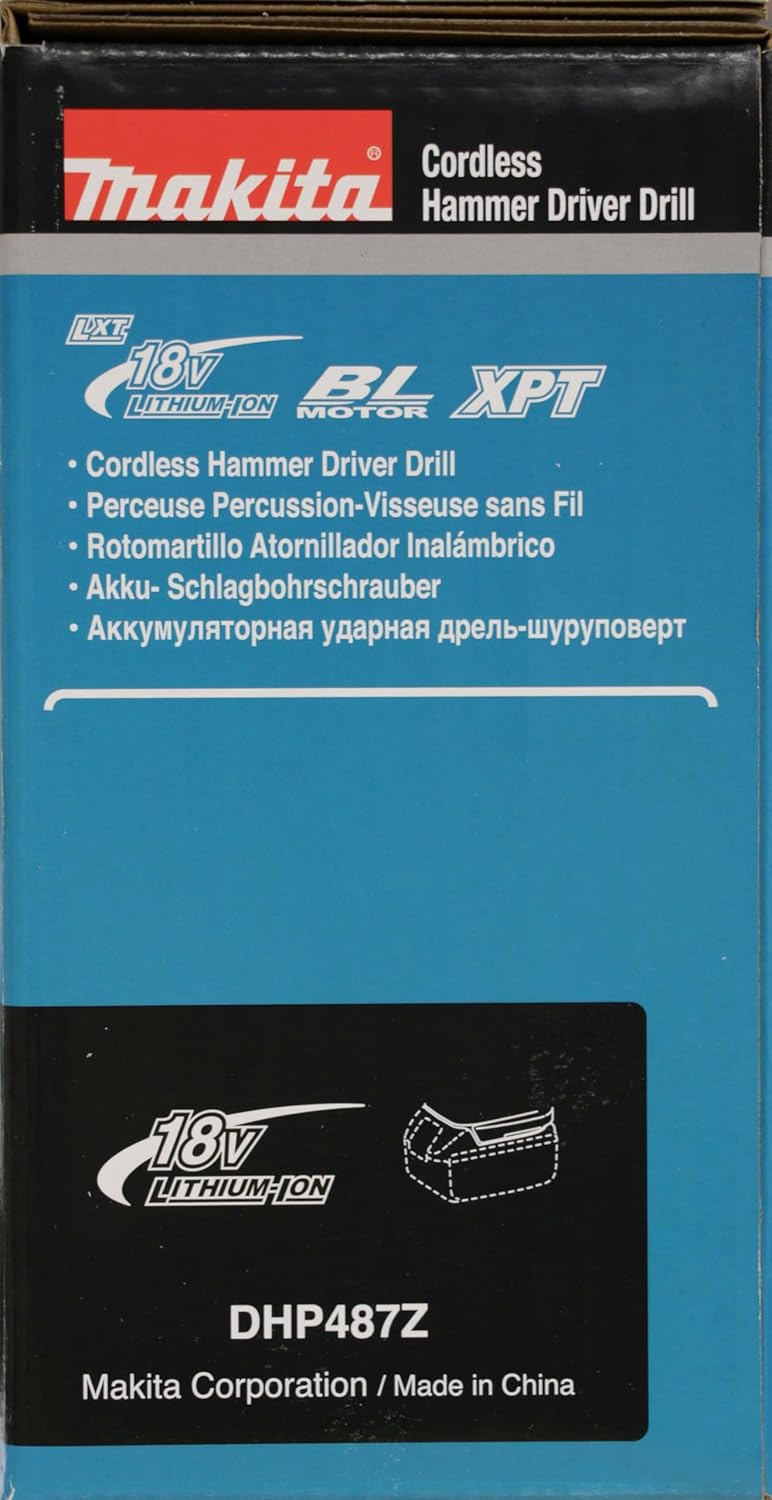 Makita DHP487Z 18V Li-ion LXT Brushless Combi Drill – Batteries and Charger Not Included