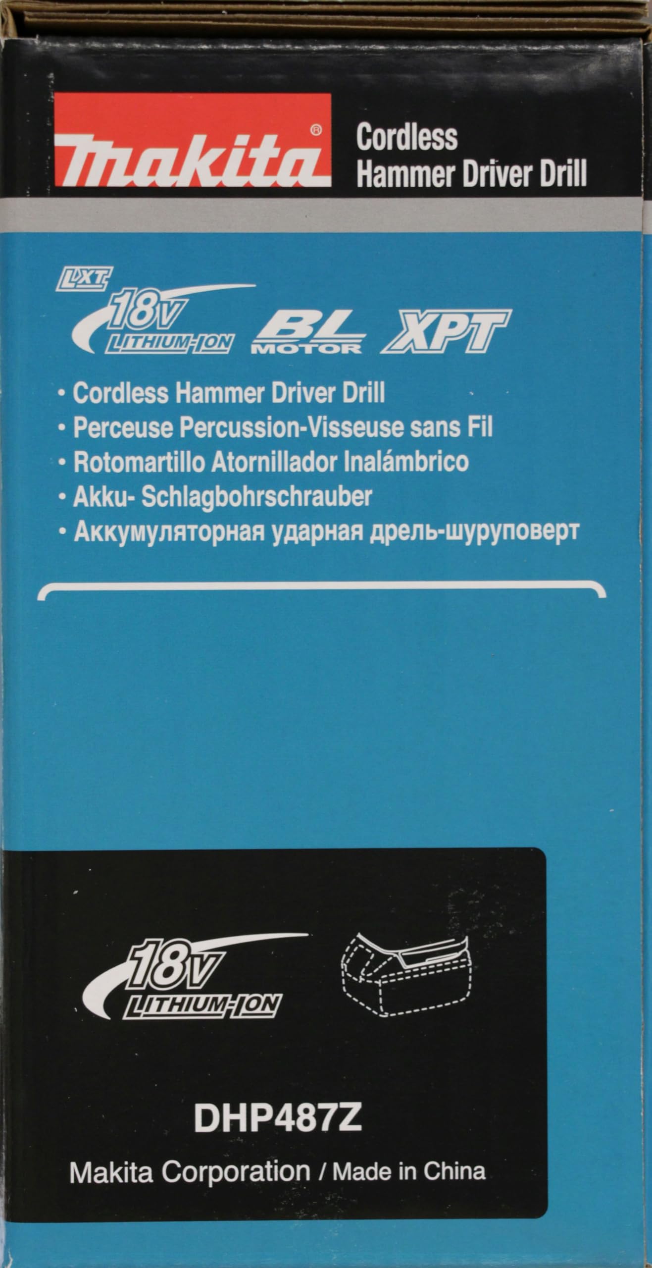 Makita DHP487Z taladro de percusión de batería 18V cuerpo sin escobillas solo