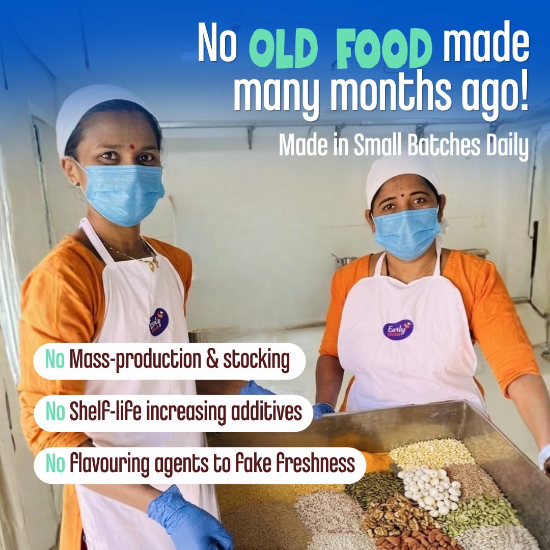 Early Foods - No Added Sugar No Salt Porridge - Little Millet Cereal with Dates Porridge Mix | No Preservatives | Kids Cereal | Sweetened with Dates | No Milk Powder 200g 2