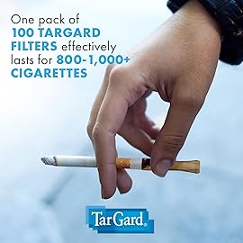 TarGard Venturi Style Disposable Filters | 800-1,000+ Cigarettes Filtered per 100 Pack | Effective XL Filter, Not Just A Holder | Amber