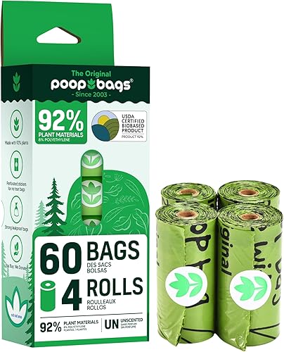 The Original Poop Bags - Bolsas de basura compostables para perros soporta el Instituto Jane Goodall - Compras nosotros donamos - El embalaje puede