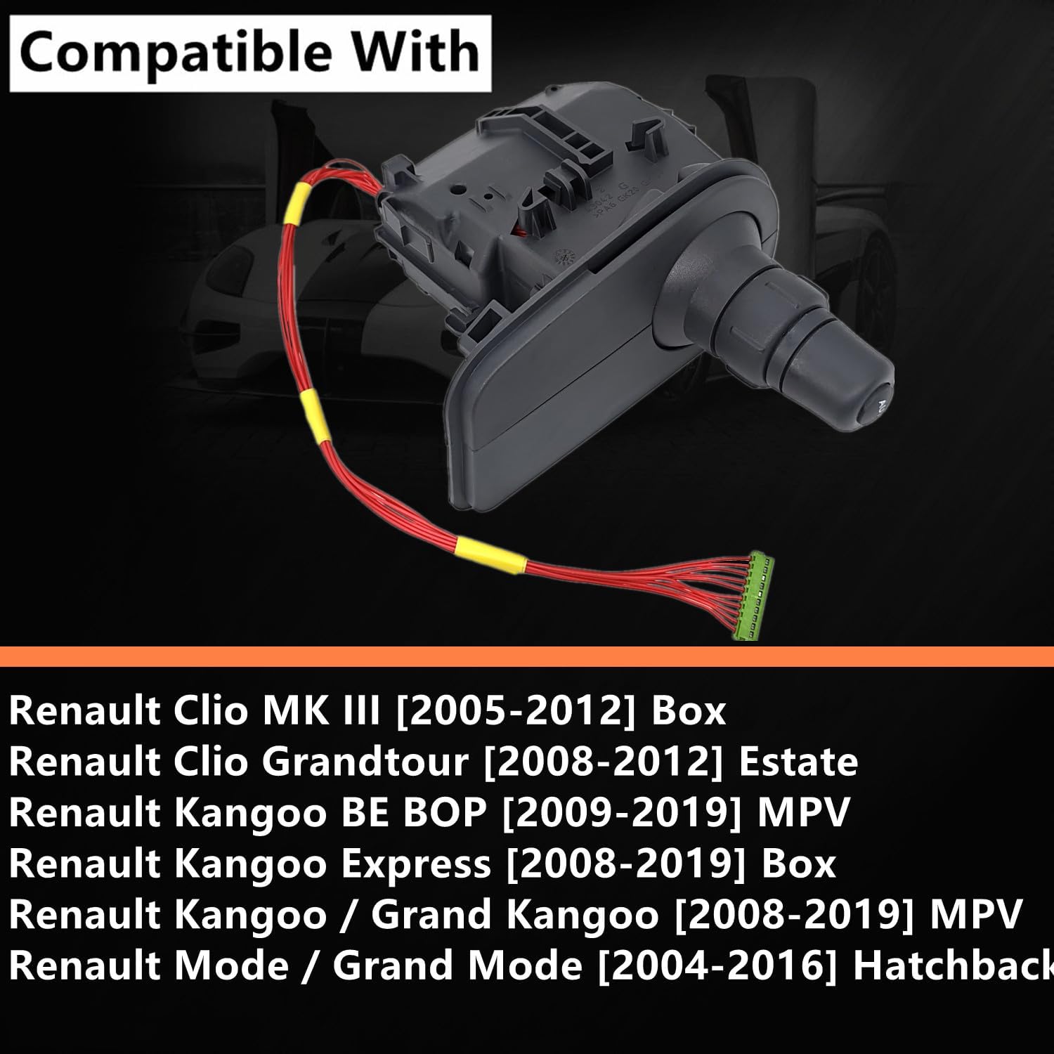 Interruttore Comando Indicatore Devioluce Devio Luci Compatibile con Clio 3 Kangoo 2 Modus 7701057090 8201590638