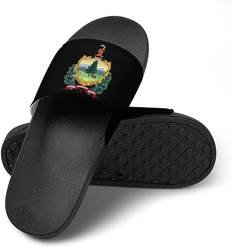 Miniatura 4 de Vermont Flag Home Slippers PVC Open Toe House Shoes Fashion Sandals Non-Slip Shower Slippers for Men Women