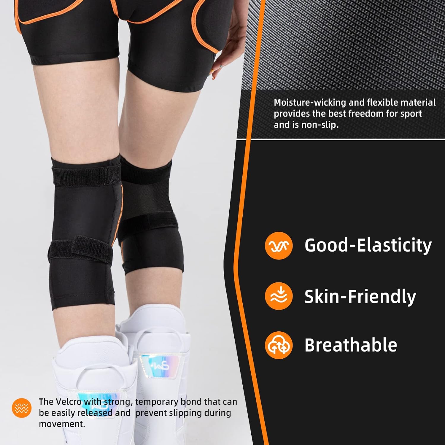 COPOZZ Knee Pads Unisex, Anti-slip Volleyball Wrestling Knee Pads, Protective Knees Support with Thick Breathable EUDE Foam for Max Comfort, Pads for Men Construction, Work, House Cleaning
