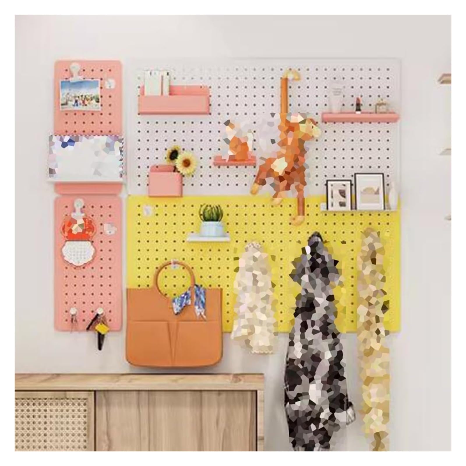 Muro Panel Perforado Para Herramientas Kit Organizador De Tablero Perforado, 40x40 Cm, Montaje En Pared, Tablero Perforado De Bricolaje, Tablero De Herramientas De Almacenamiento En Pared Con Accesori