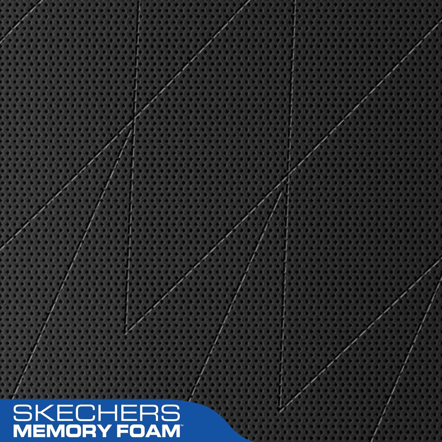 Skechers Seat Covers Memory Foam-Piping Leather Car Seat Covers, Ultimate Comfort & Support Front Seat Covers Airbag Compatible, Automotive Universal Fit Most for SUVs, Vans, Sedans, Cars,Trucks,Black