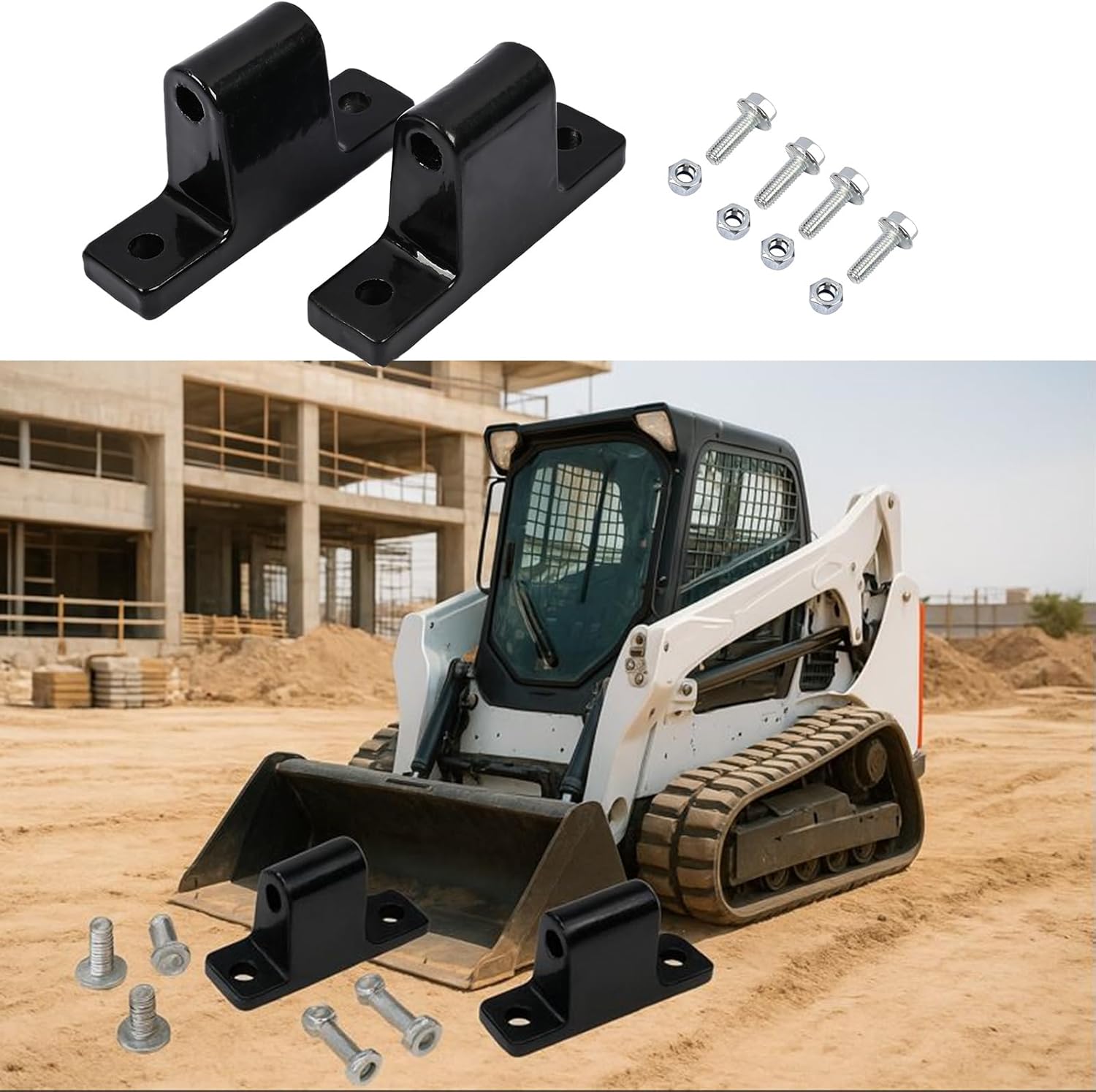 Door Hinge Replacement 7305580 7176593 Compatible with Bobcat Skid Steer & Track Loaders, Fits S450 S510 S530 S550 S570 S590 S630 S650 S740 S750 S770 S850 A770 T450–T870（2PCS）