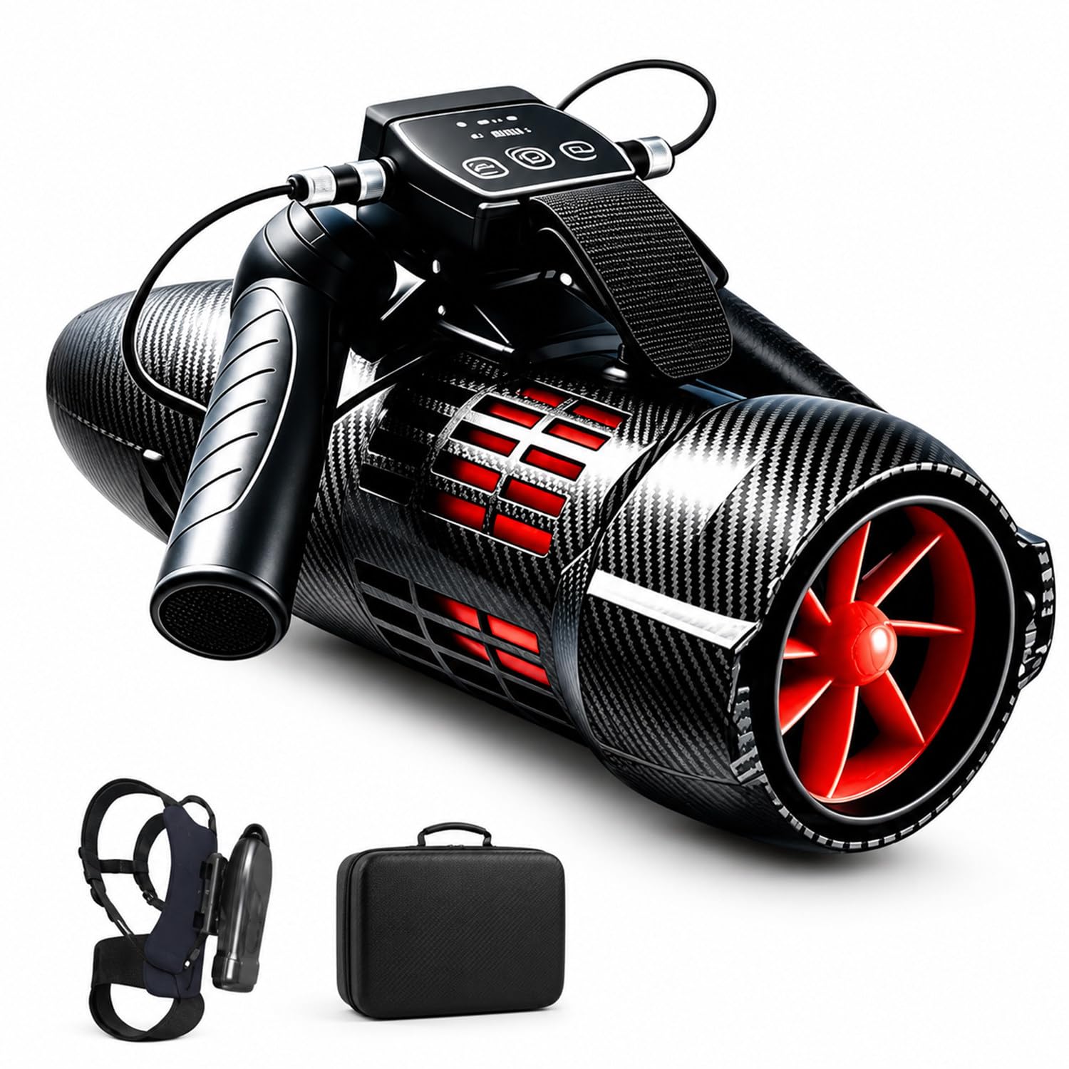 Water Scooter, 4-in-1 Underwater Propulsion Device, Max Diving Depth 40m, 120-15min Runtime, With Watch Controller, Dual Control Modes, Detachable Modular Design, For Snorkeling, Pool, Lake
