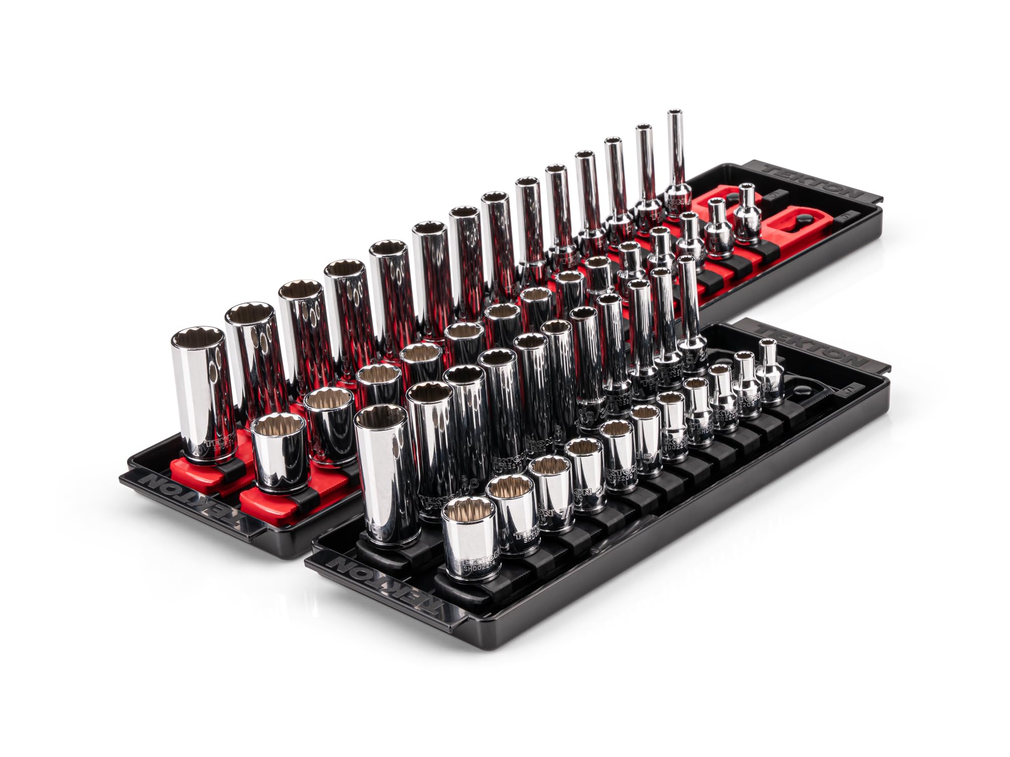 TEKTON 1/4 Inch Drive Shallow and Deep 12-Point Socket Set with