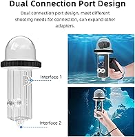 Vista 4 de Funda de buceo de 131 pies compatible con DJI Osmo Pocket 3, funda impermeable protectora subacuática para buceo con accesorios para cámara Osmo