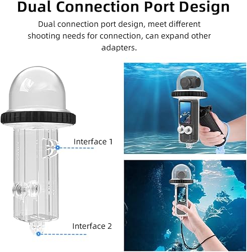 Miniatura 4 de Generic Funda de buceo de 131 pies compatible con DJI Osmo Pocket 3, funda impermeable protectora subacuática para buceo con accesorios para cámara