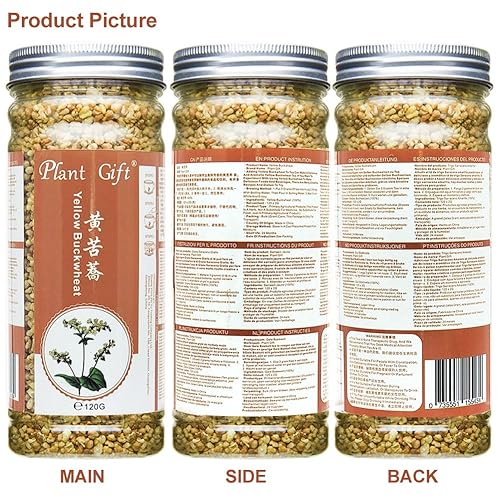 Miniatura 5 de 100% trigo sarraceno amarillo seco, 4.23 oz/4.23 onzas, té de hojas sueltas sin OMG, té de hierbas naturalmente sin cafeína sin azúcar añadido