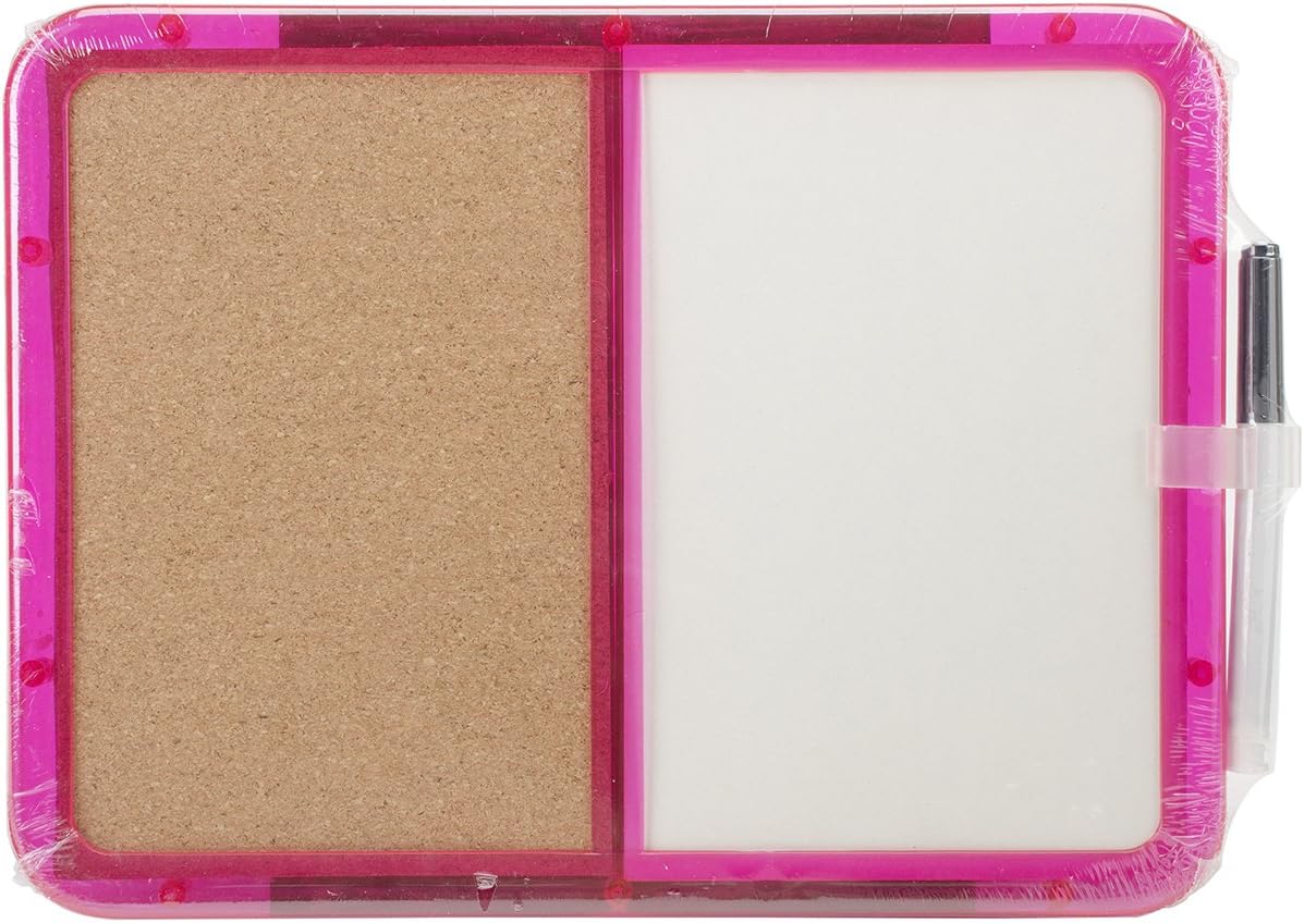 Memo Board - Half Cork and Half Dry Erase - Assorted Color