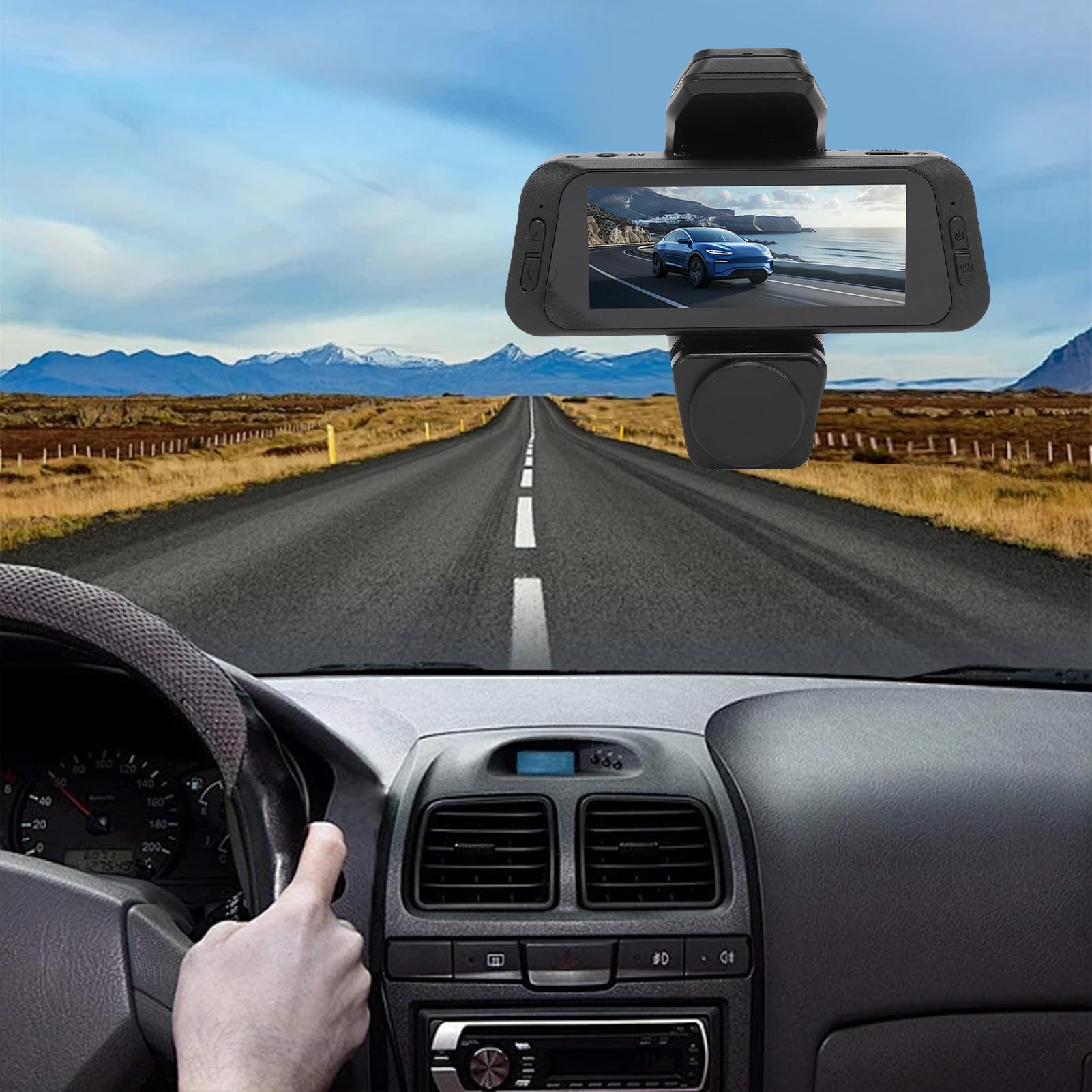 Matybobe Caméra de Bord 3 Canaux 1080P HD, Vue à 360 Degrés pour Les