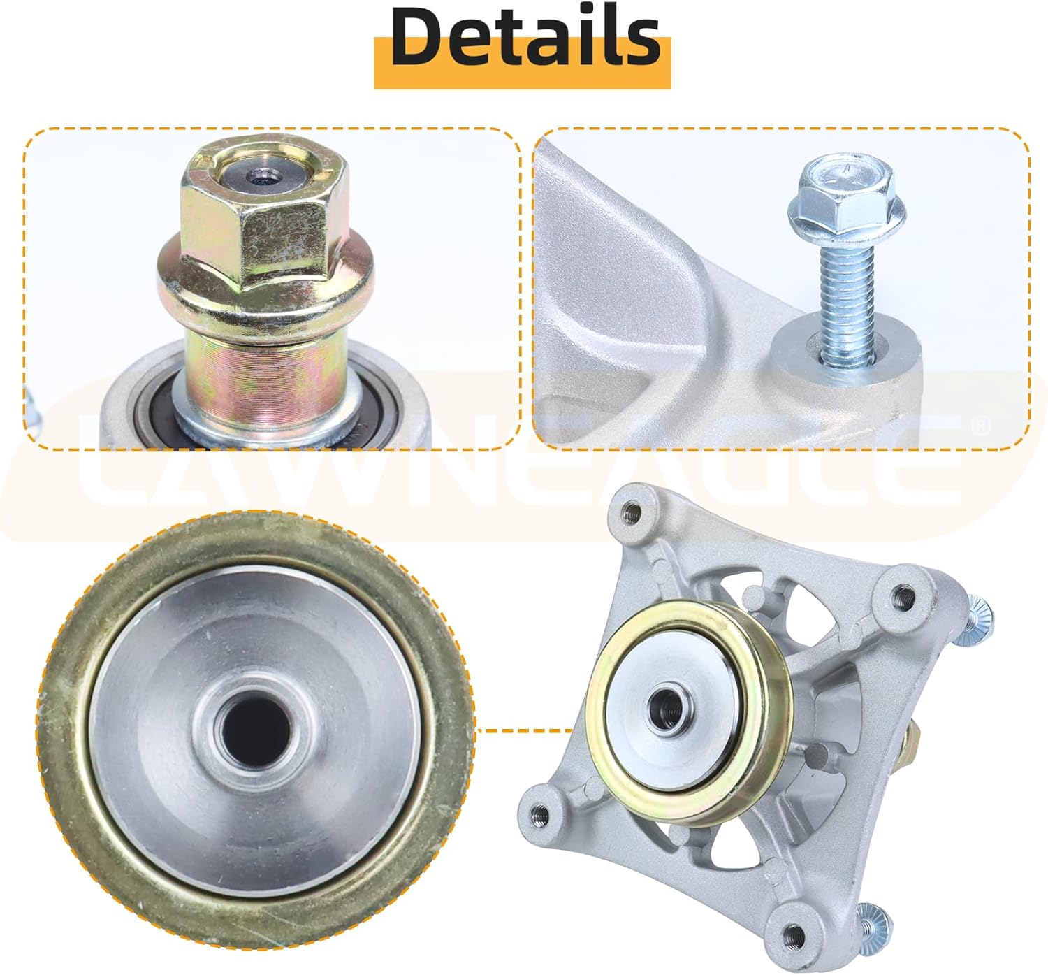 604214 Spindle Assembly with 603988 Pulley Replaces Hustler Raptor Spindle 604214 Hustler 604214 Spindle for Hustler Mower Hustler Raptor Parts 603988 for Hustler Raptor 52" Lawn Tractors