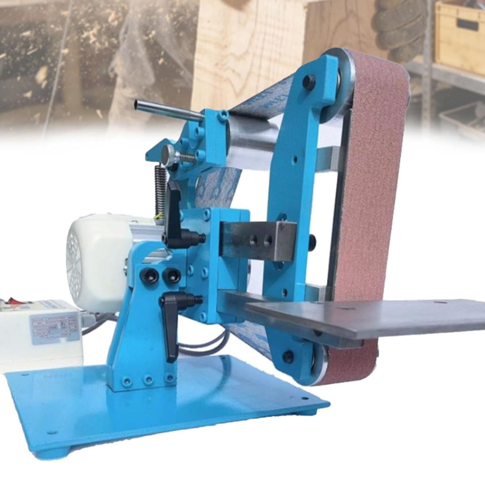 GYKOZY Electric Grinder Polishing Machine, Vertical & Horizontal Knife Sharpener & Polisher, Belt Sander for Wood and Metal, 750W with 5 Sanding Belts (1100w)