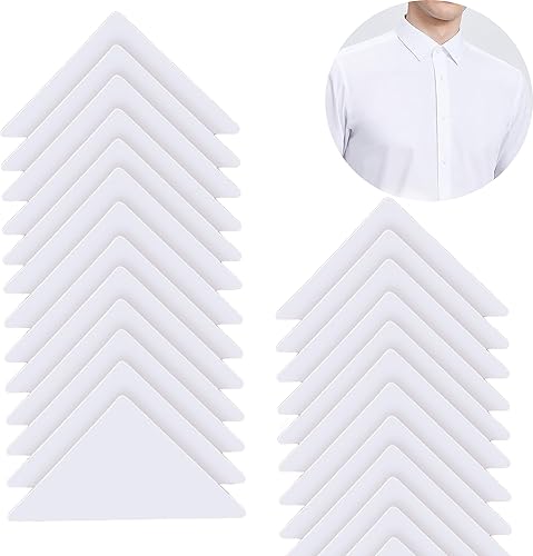 100 piezas de soporte para cuello para polo, sin cuello de rizo, cuello de polo fijo, ideal para cualquier camisa con soporte de cuello, adhesivo