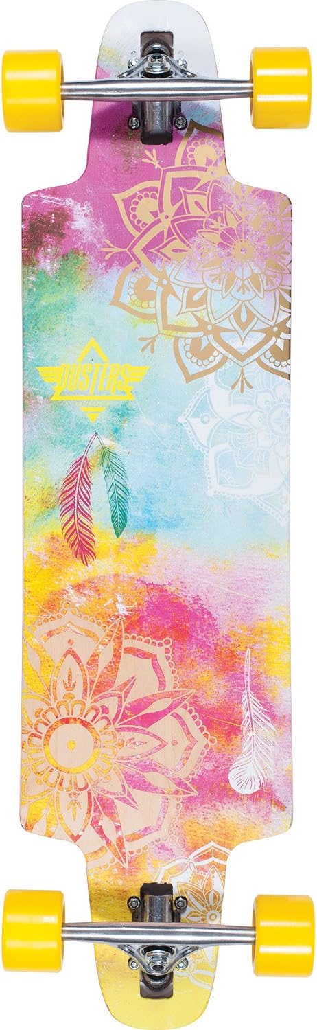 Dusters California Skateboards Mandala Complete Longboard Skateboard - 9.5" x 36"