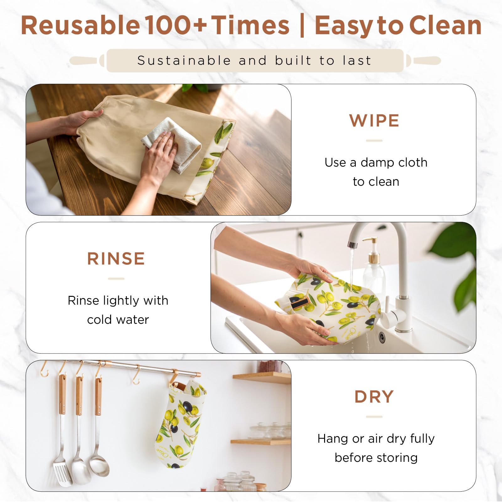 Lot de 1 sac à pain en cire d'abeille pour levain, sacs à pain faits maison réutilisables en lin et coton avec joint en cuir, sac de rangement au levain pour offrir