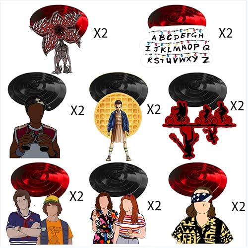 Miniatura 2 de 32 piezas temáticas de películas de terror suministros para fiestas de cumpleaños, remolinos colgantes, temas de películas de terror, decoraciones