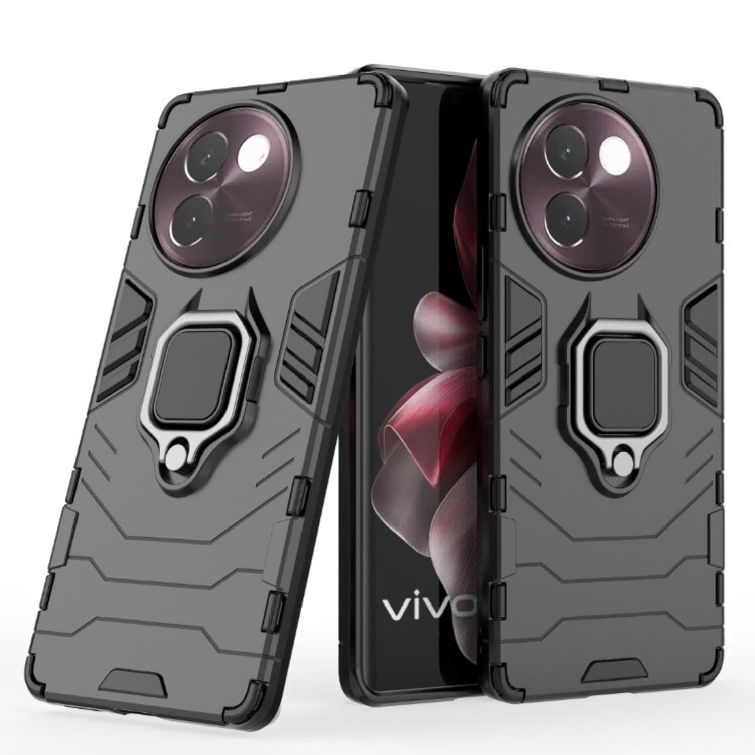 SPAZY CASE® Vivo T3x 5G Back Cover | Dual Layer Armor Defender Full Body Protective + PC Hybrid Kickstand Back Case for Vivo T3x 5G SPAZY CASE® Vivo T3x 5G Back Cover | Dual Layer Armor Defender Full Body Protective + PC Hybrid Kickstand Back Case for Vivo T3x 5G