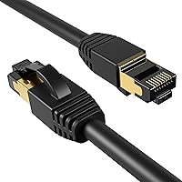Vista 13 de Cables Direct Online Cable de Parche Ethernet SFTP Cat8 Amarillo de 7 Pies 40Gbps 2000Mhz Conexión Cobre Blindado 26AWG RJ45 Retrocompatible