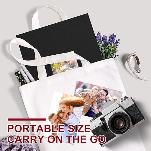 Miniatura 9 de Lanpn Álbum de fotos de 9 x 12 pulgadas cubierta dura de lino sin ácidos deslizable en álbumes de fotos con capacidad para 50 imágenes de carga