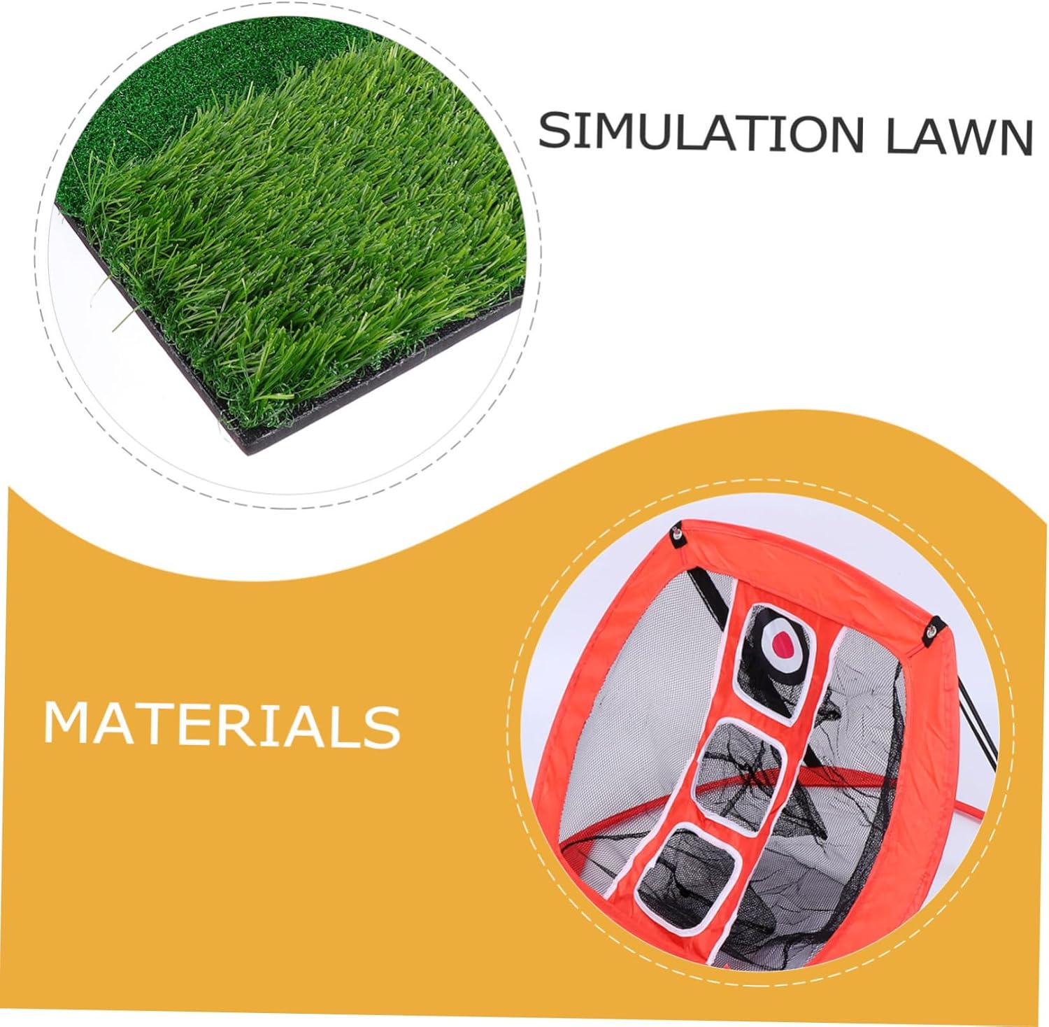 1Set Portable Golf Practice Net Set with Hitting Mat Includes Durable Tees and Balls for Indoor and Outdoor Training Enhances Range Accuracy