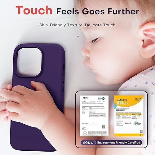 Vista 544 de TOCOL - Funda 5 en 1 para iPhone 11, con 2 protectores de pantalla + 2 protectores de lente de cámara, funda delgada de silicona líquida a prueba