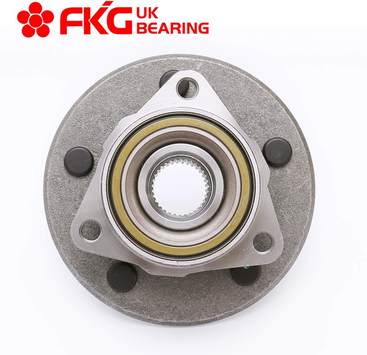 FKG 515038 Front Wheel Bearing Hub Assembly fit for 2000 2001 Dodge Ram 1500 (4WD Rear Wheel ABS Only), 5 Lugs No ABS Set of 2