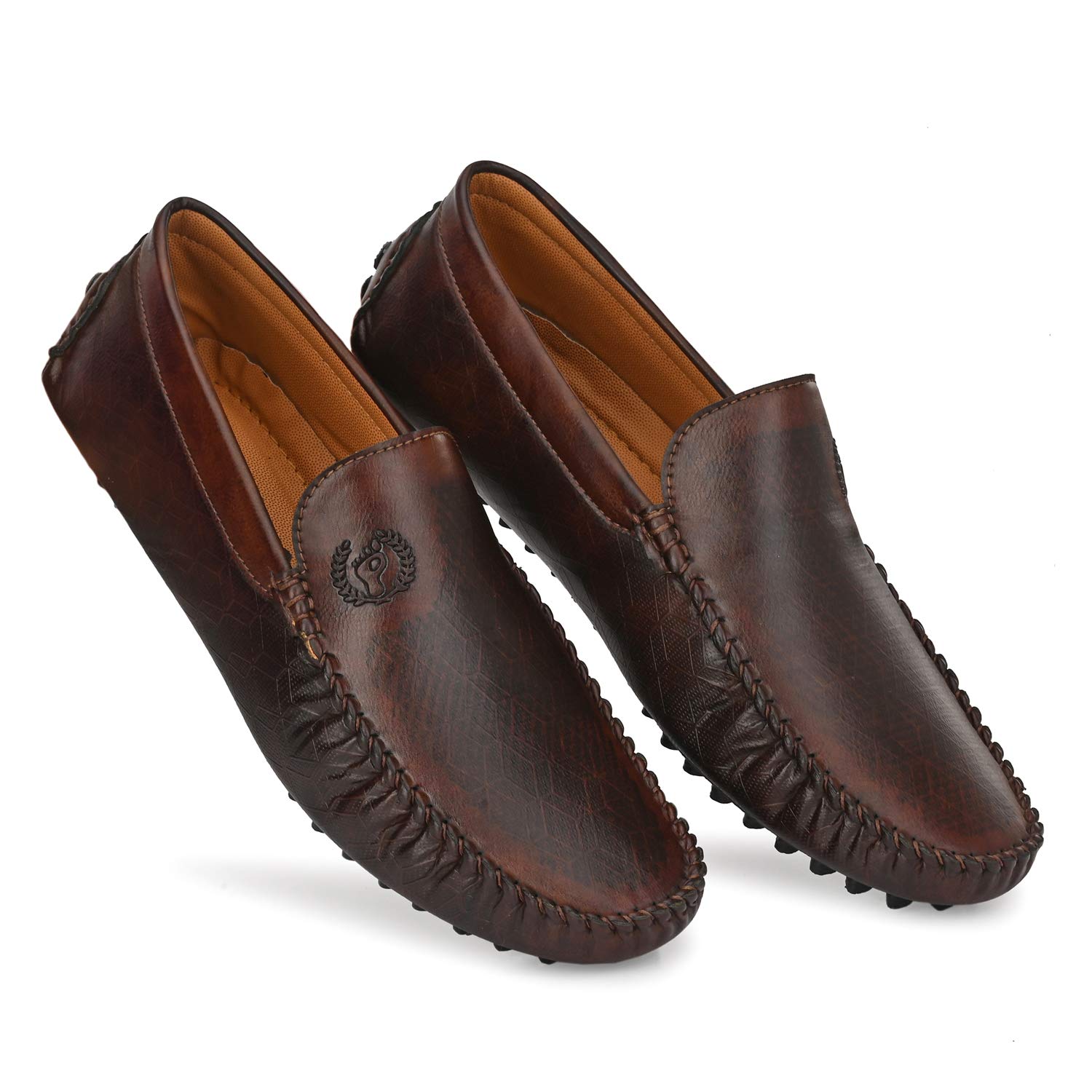 Prolific Mens Casual & Party Textured Drving & Loafers Brown (B08L28MNXJ) Amazon Price History, Amazon Price Tracker