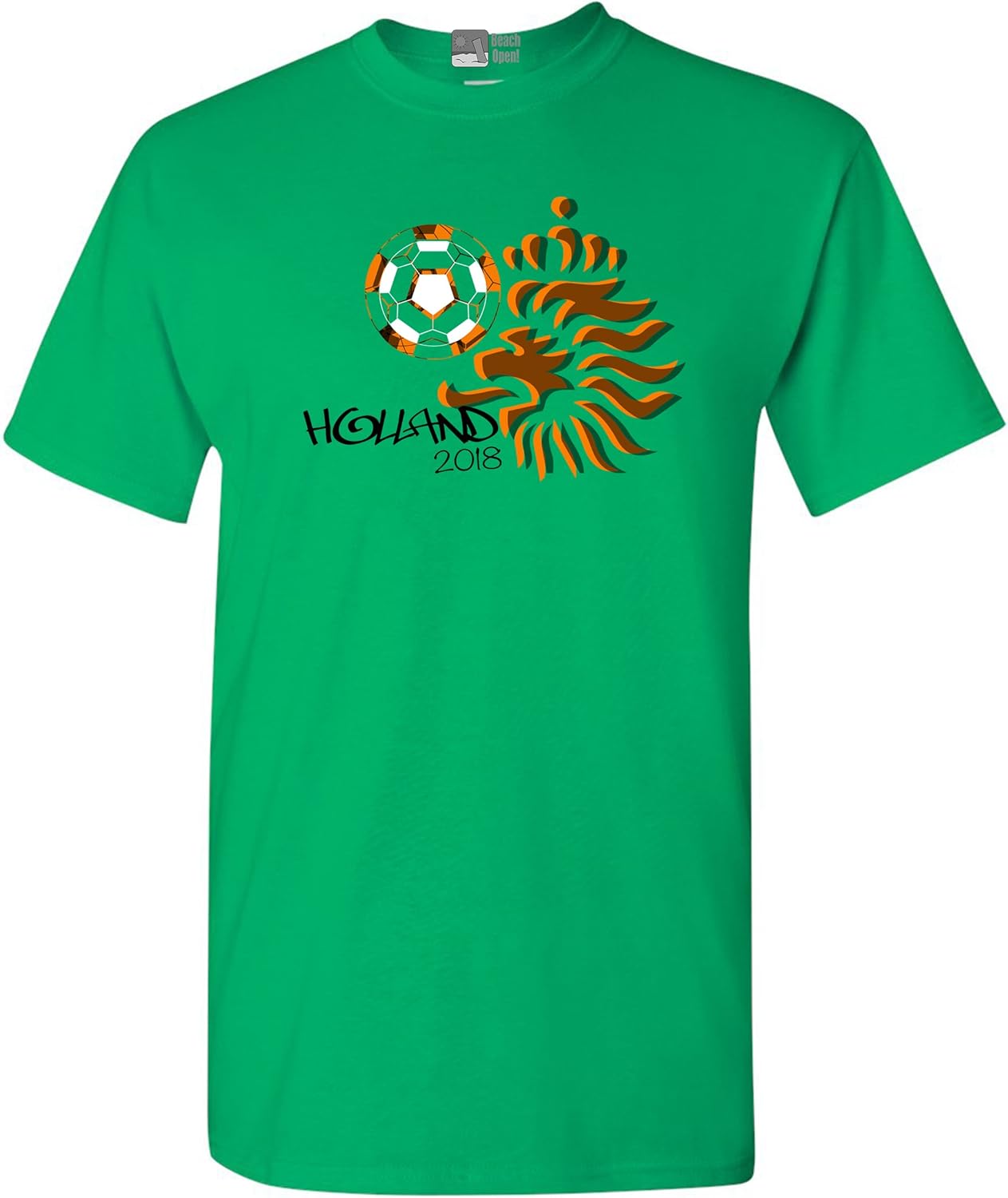 City Shirts Mens World Soccer Holland Coast Sports Adult DT T-Shirt Tee