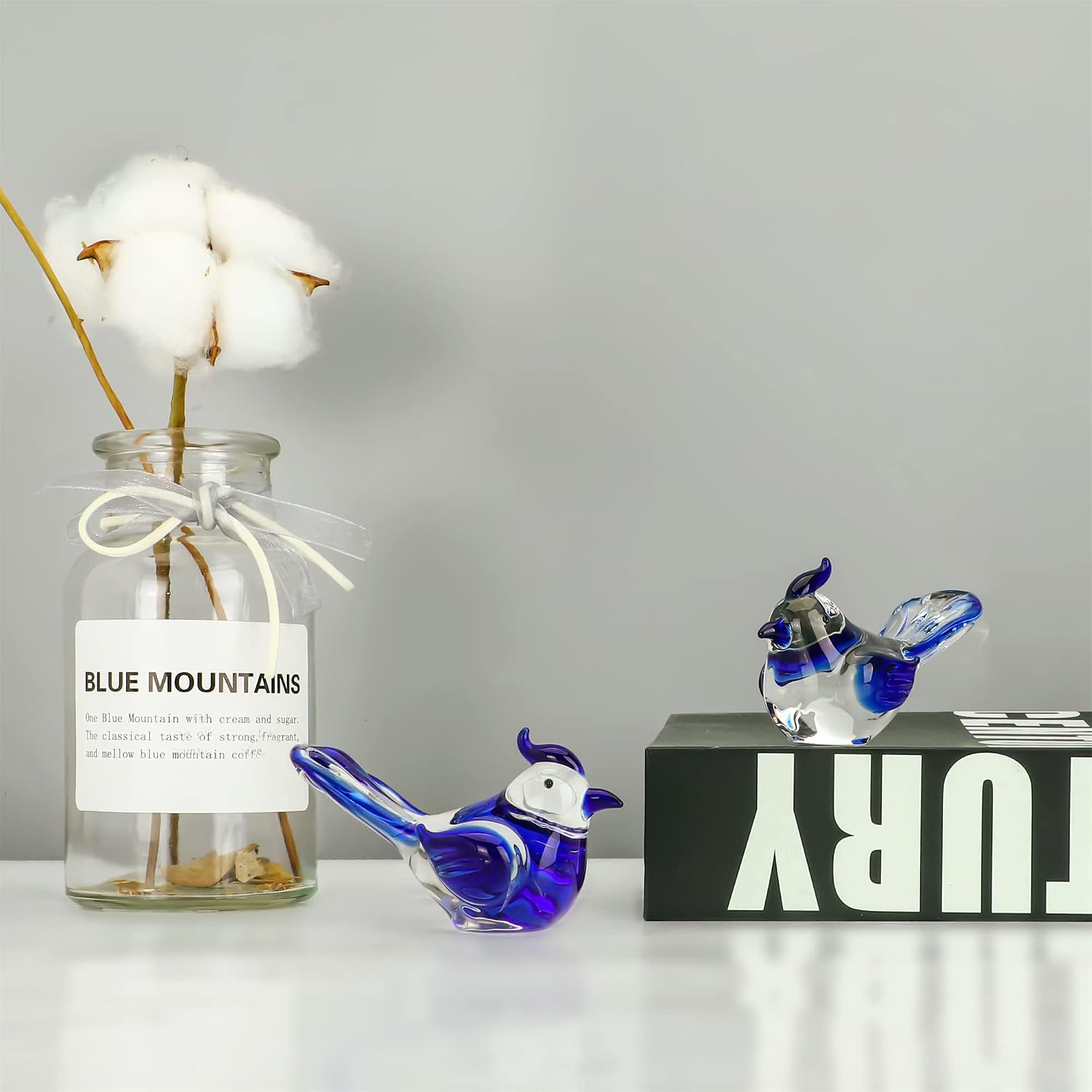 3.5'' Mini Blown Glass Bird Figurines Collectibles Handmade Glass Miniature