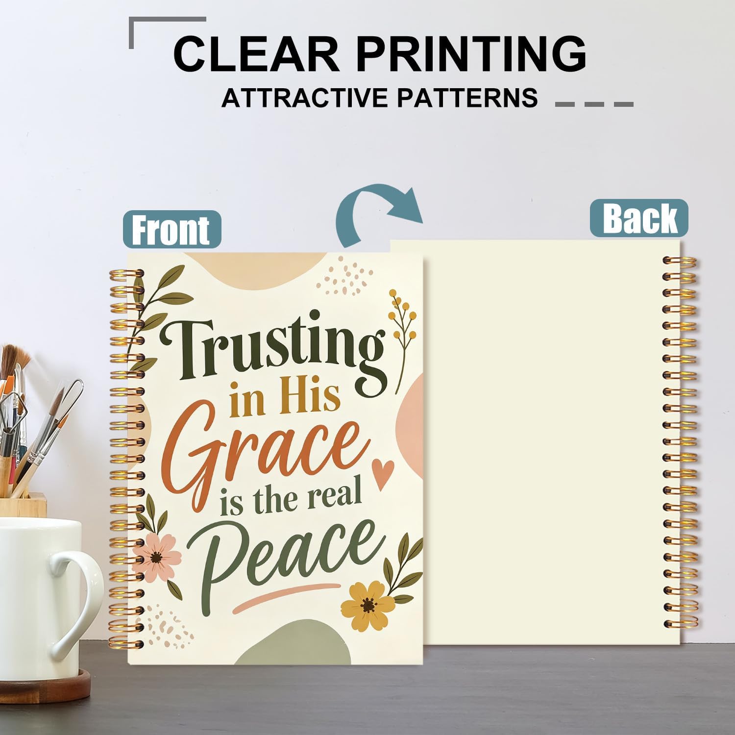 Bible Journal for Women, Christian Spiral Notebook Gifts for Teen Girls image 4